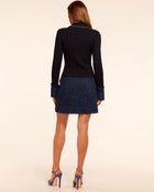 Ramy Brook Ellen Tweed Knit Combo Mini Dress