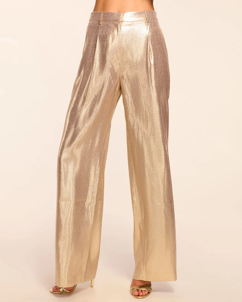 Ramy Brook Izzy Silk Lamé Wide Leg Pant