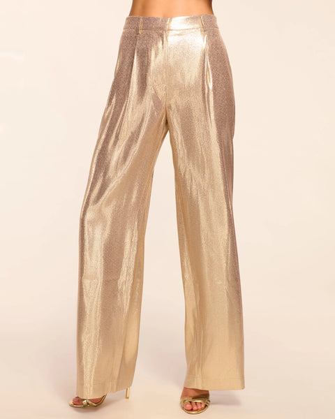 Ramy Brook Izzy Silk Lamé Wide Leg Pant