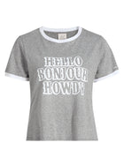 Cinq A Sept Studded Hello, Bonjour, Howdy T-Shirt