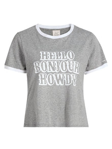 Cinq A Sept Studded Hello, Bonjour, Howdy T-Shirt