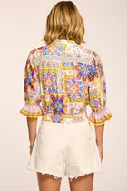 Ramy Brook Zola Cotton Printed Top