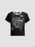 Cinq A Sept L'Amour Doodle Shrunken T-Shirt