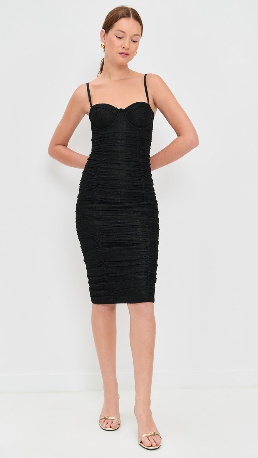 L’ Agence  Senna Lace Bustier Dress