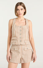 Cinq A Sept Gingham Denim Lovina Top