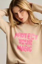 Lisa Todd PROTECT YOUR MAGIC CASHMERE SWEATER
Latte