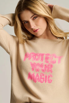 Lisa Todd PROTECT YOUR MAGIC CASHMERE SWEATER
Latte