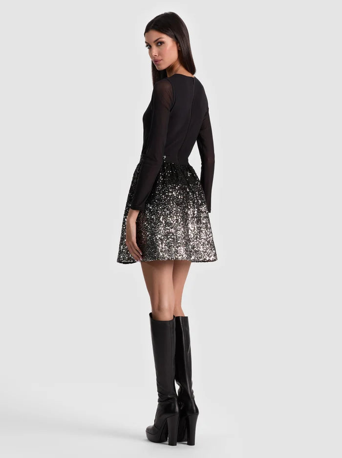 Alice and Olivia Chara Embellished Mini Dress