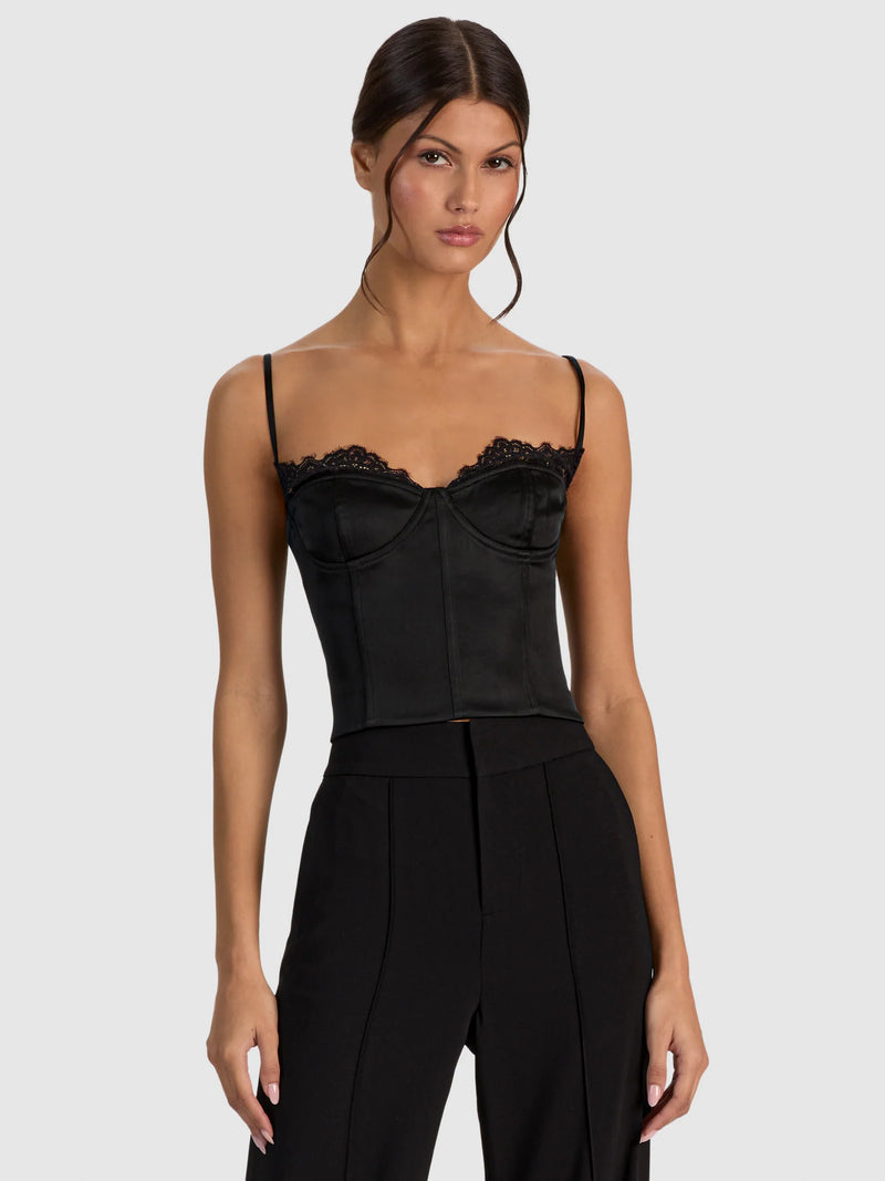 Alice and Olivia Nila Cutaway Lace Corset