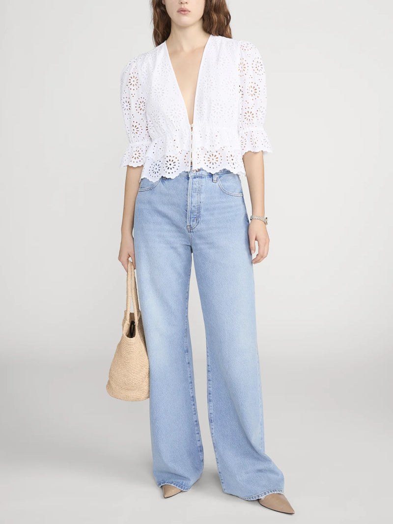 Frame The Solstice Eyelet Blouse
