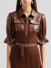 Cinq A Sept Holly Sweater Combo Dress