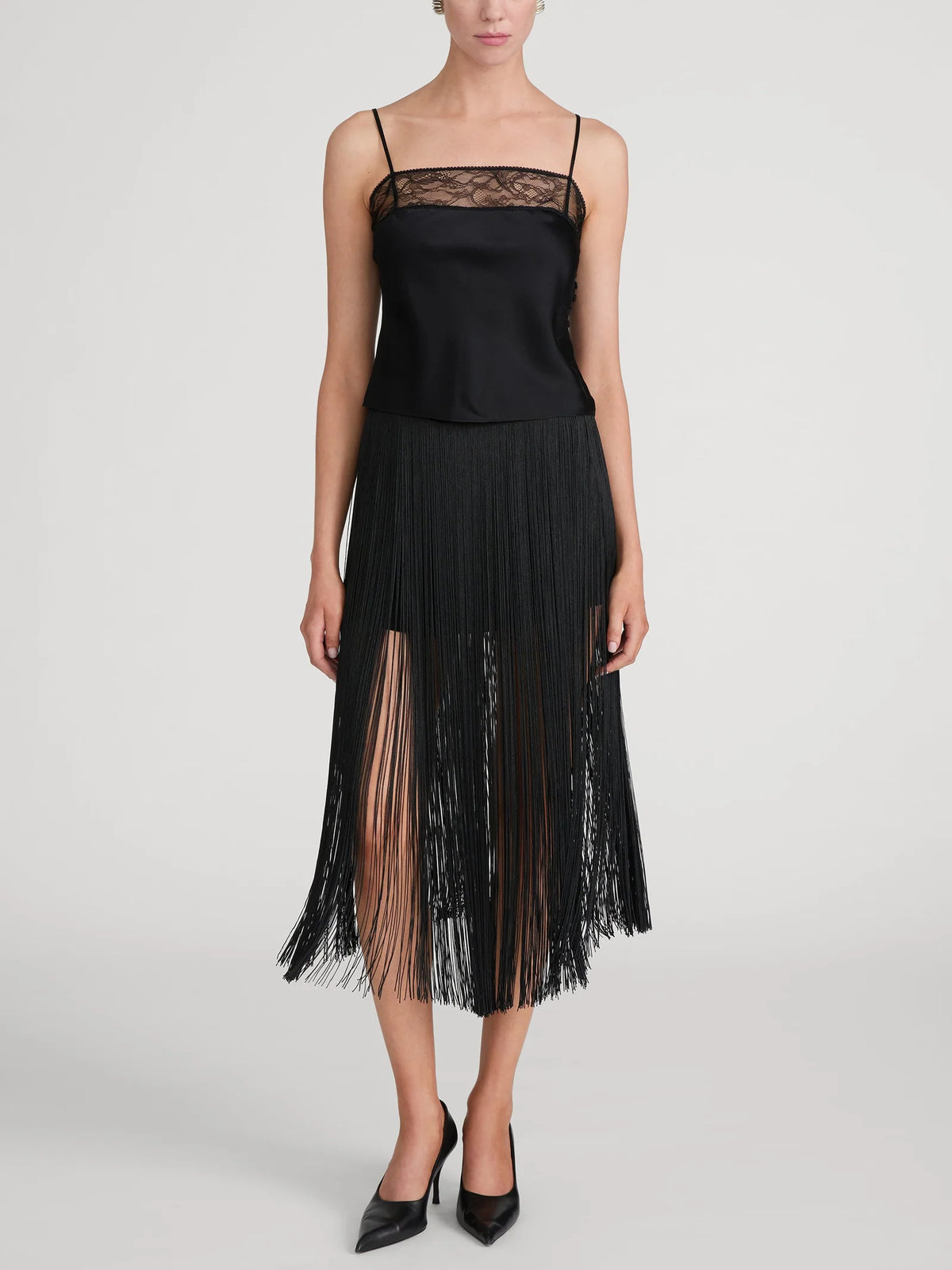 Frame The Fringe Midi Skirt