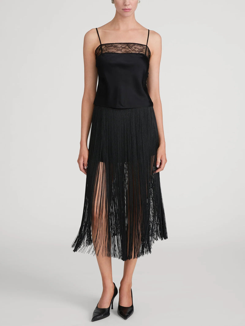 Frame The Fringe Midi Skirt