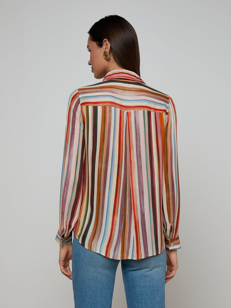 L’ Agence Nina L/S Silk Blouse