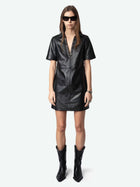 Zadig and Voltaire Ralmy Cuir Lisse Leather Dress