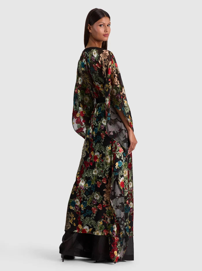 Alice and Olivia Marva Belted Midi Kaftan