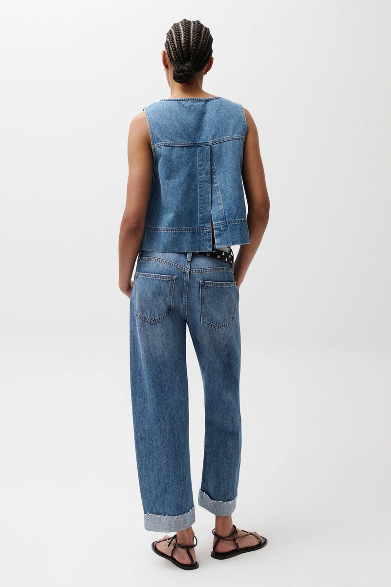Pistola Kacey Mid Rise Cuffed Boyfriend Jean