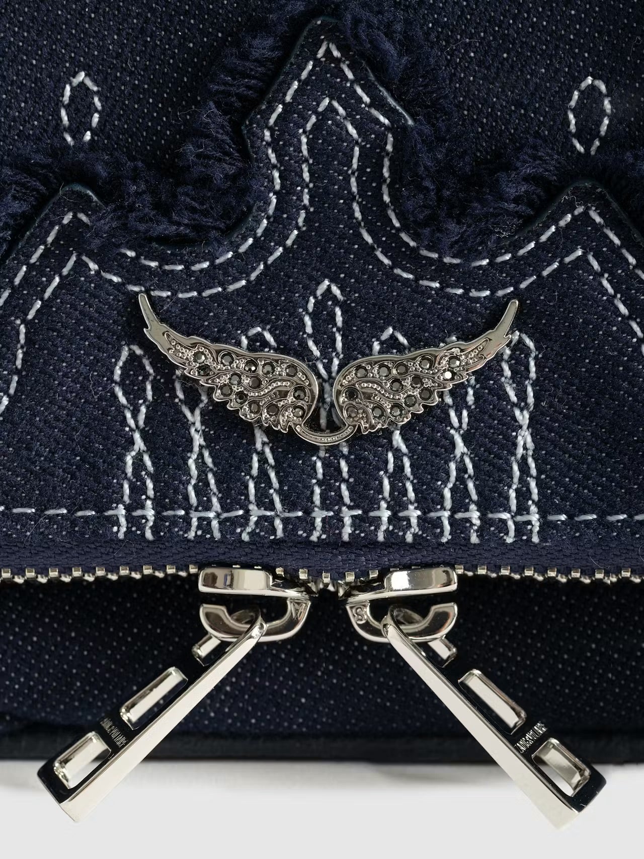 Zadig & Voltaire Rock mini clutch- denim