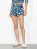 Alice and Olivia Warren Embroidery High Rise Denim Cutoff Short