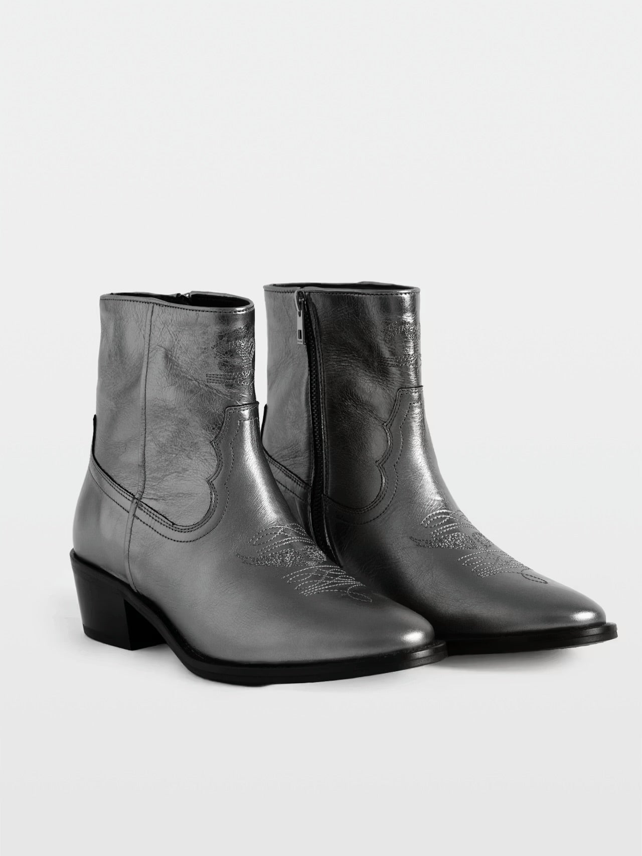 ZADIG & Voltaire Tex Low Vintage Metal Boots