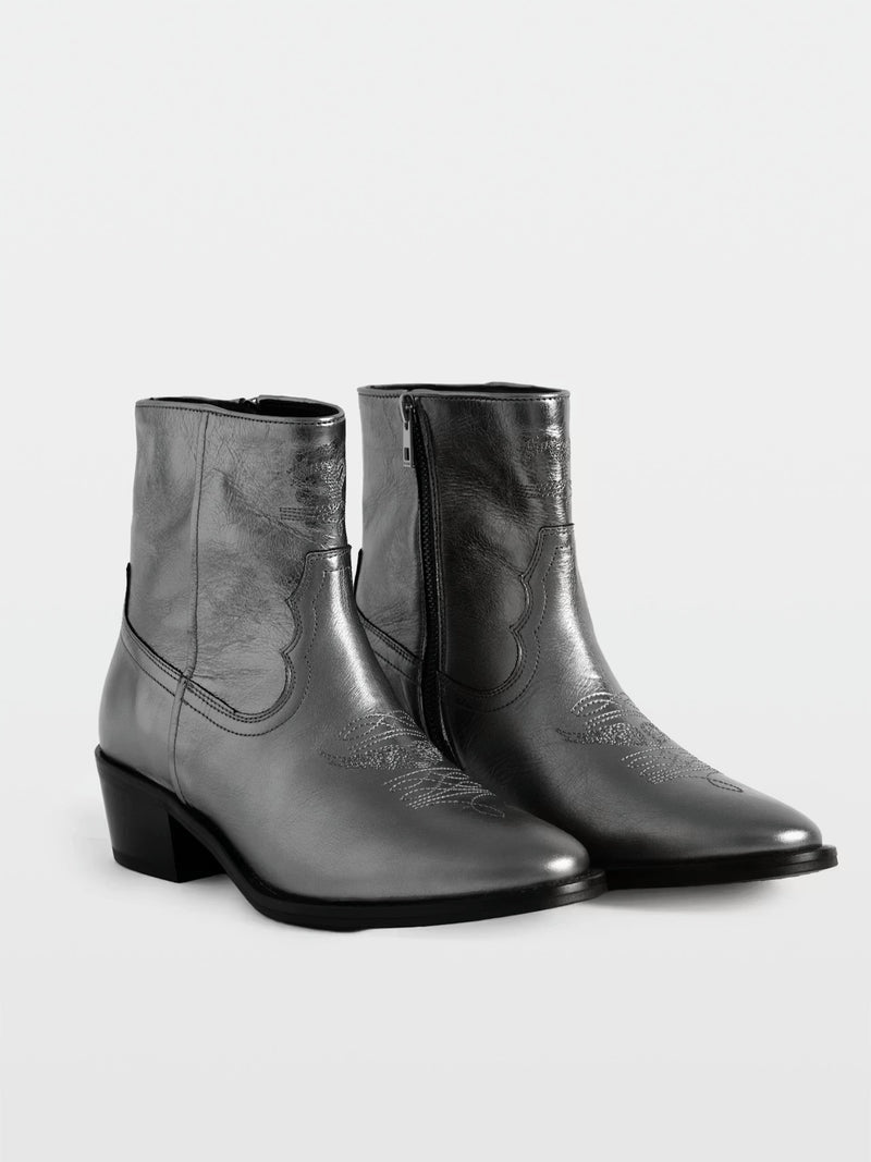 ZADIG & Voltaire Tex Low Vintage Metal Boots