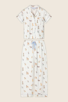 Pj Salvage Meet Me in Pawris Dog Print 3-Piece PJ Set