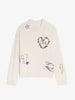 Zadig and Voltaire Markuz WS West Graph Cashmere Heart Sweater