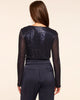 Ramy Brook Leon Beaded Sequin Cowl Neck Top