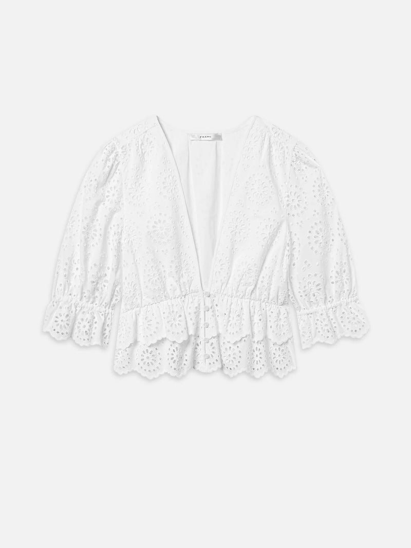Frame The Solstice Eyelet Blouse