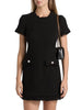 Cinq A Sept Brandi Tweed Raw-Edge Minidress