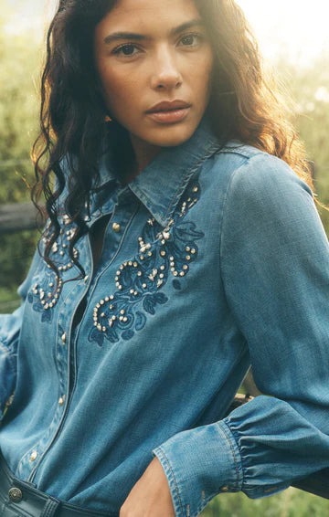 Cinq A Sept Rhinestone Embellished Juliette Top