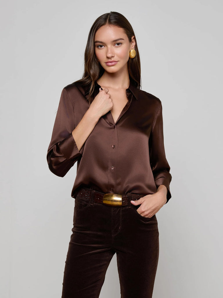 L’ Agence Dani Silk Blouse