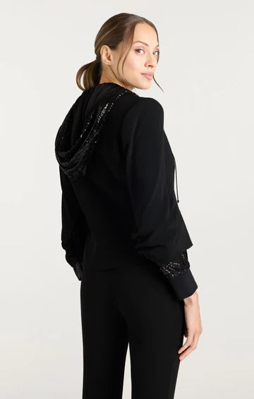 Cinq A Sept Sequin Hooded Le Petit Khloe Jacket