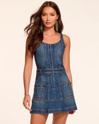 Ramy Brook Karla Scoop Neck Denim Mini Dress
