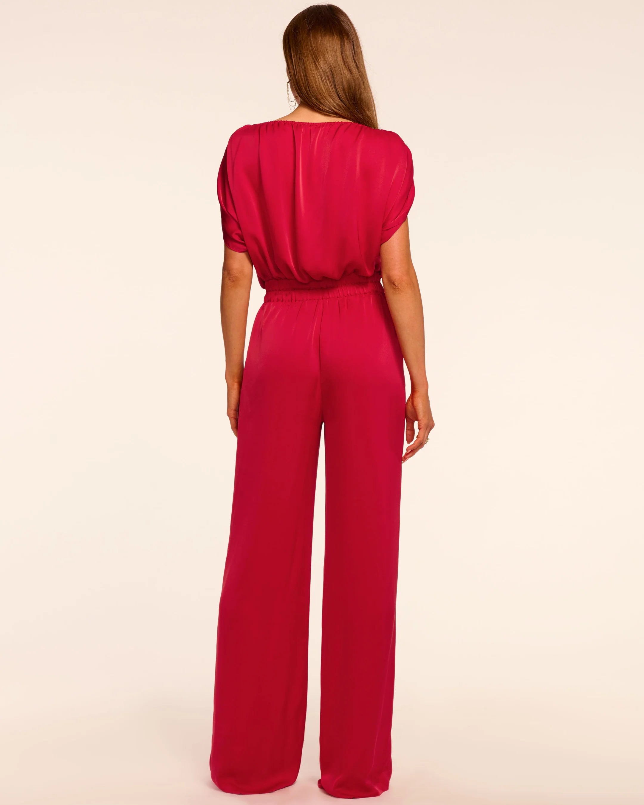 Ramy Brook Sabrina Ruched Wide Leg Jumpsuit