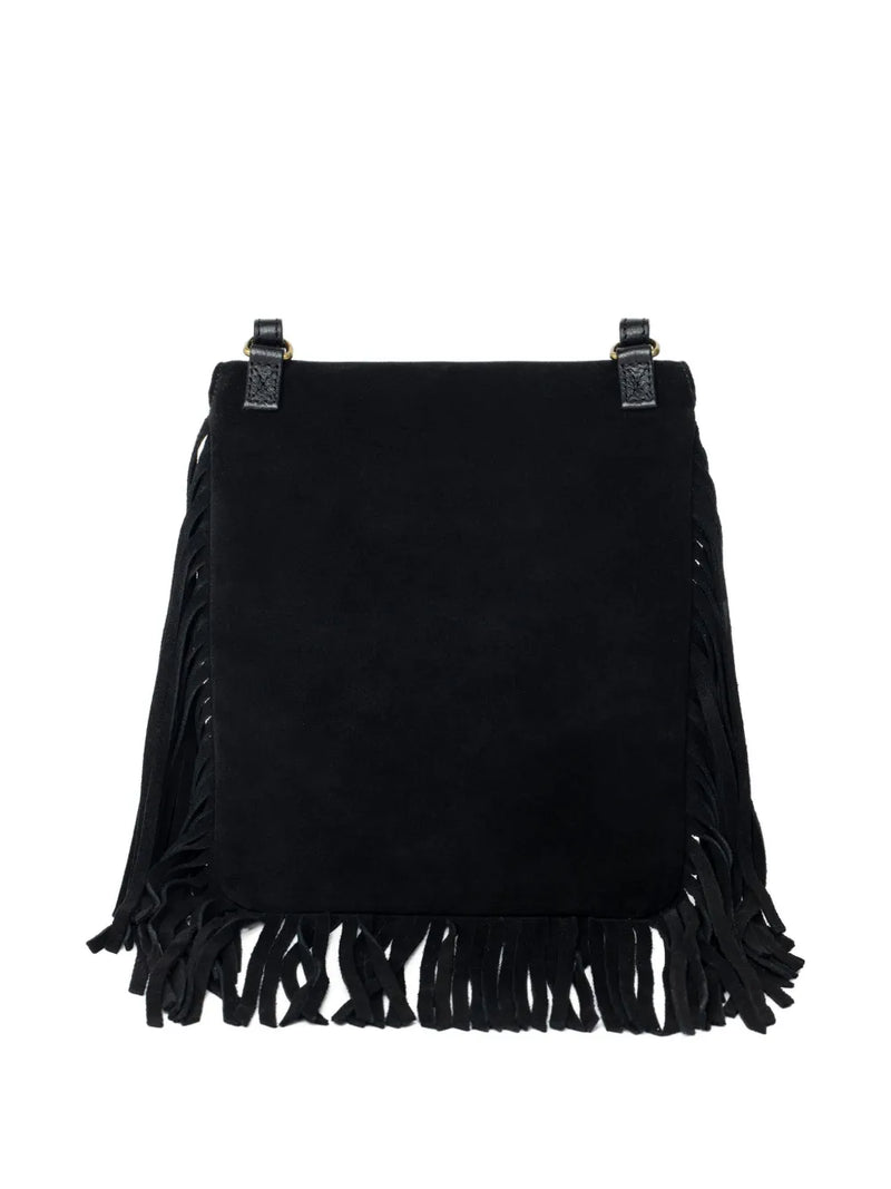 Zadig and Voltaire Rockson Nano Fringed Suede Shoulder Bag