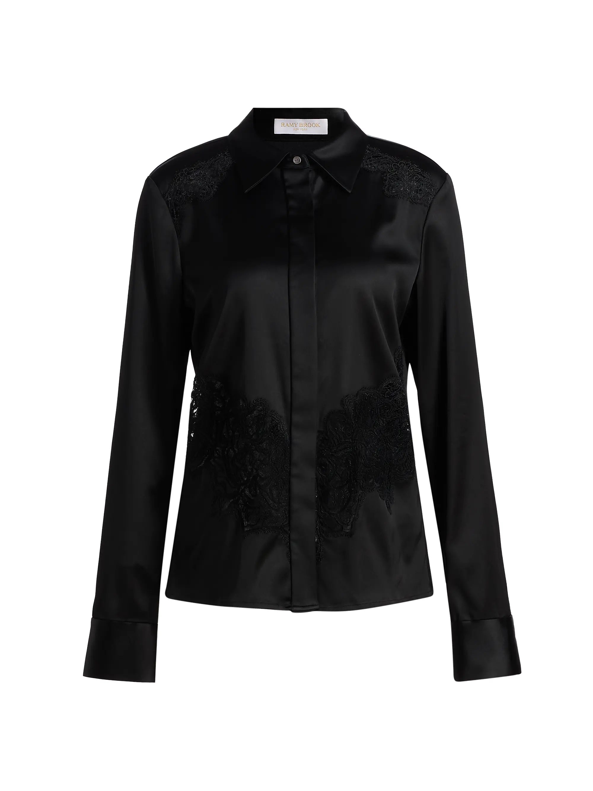 Ramy Brook Serena Laced Satin Top