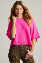 Lisa Todd CREW MATE CASHMERE SWEATER- Pink Flash