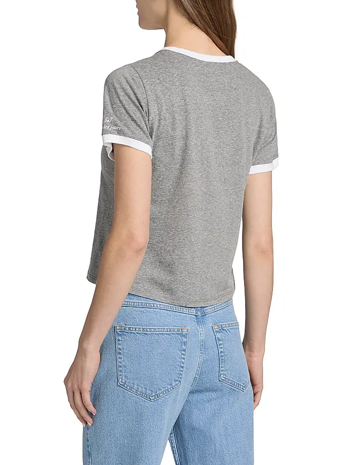 Cinq A Sept Studded Hello, Bonjour, Howdy T-Shirt