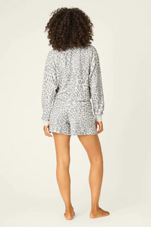 PJ Salvage Boyfriend Boxer Leopard Print Shorts Set