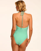Ramy Brook Madison Braided Halter One Piece Swimsuith