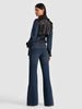 Alice and Olivia Keith Cropped Denim Trench Jacket