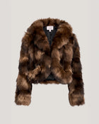 Cinq A Sept Sybella Patchwork Faux Fur Coat