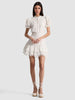 Alice and Olivia Loryn Embroidered Short Sleeve Shirt Dress