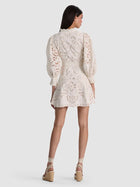 Alice and Olivia Lucy Embroidered L/S Mini Shirt Dress