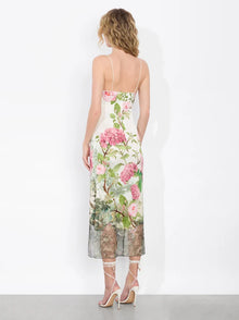 Alice and Olivia Julietta Cutaway Lace Slip Dress