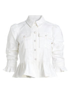 Cinq A Sept Delanie Ruffled Denim Jacket
