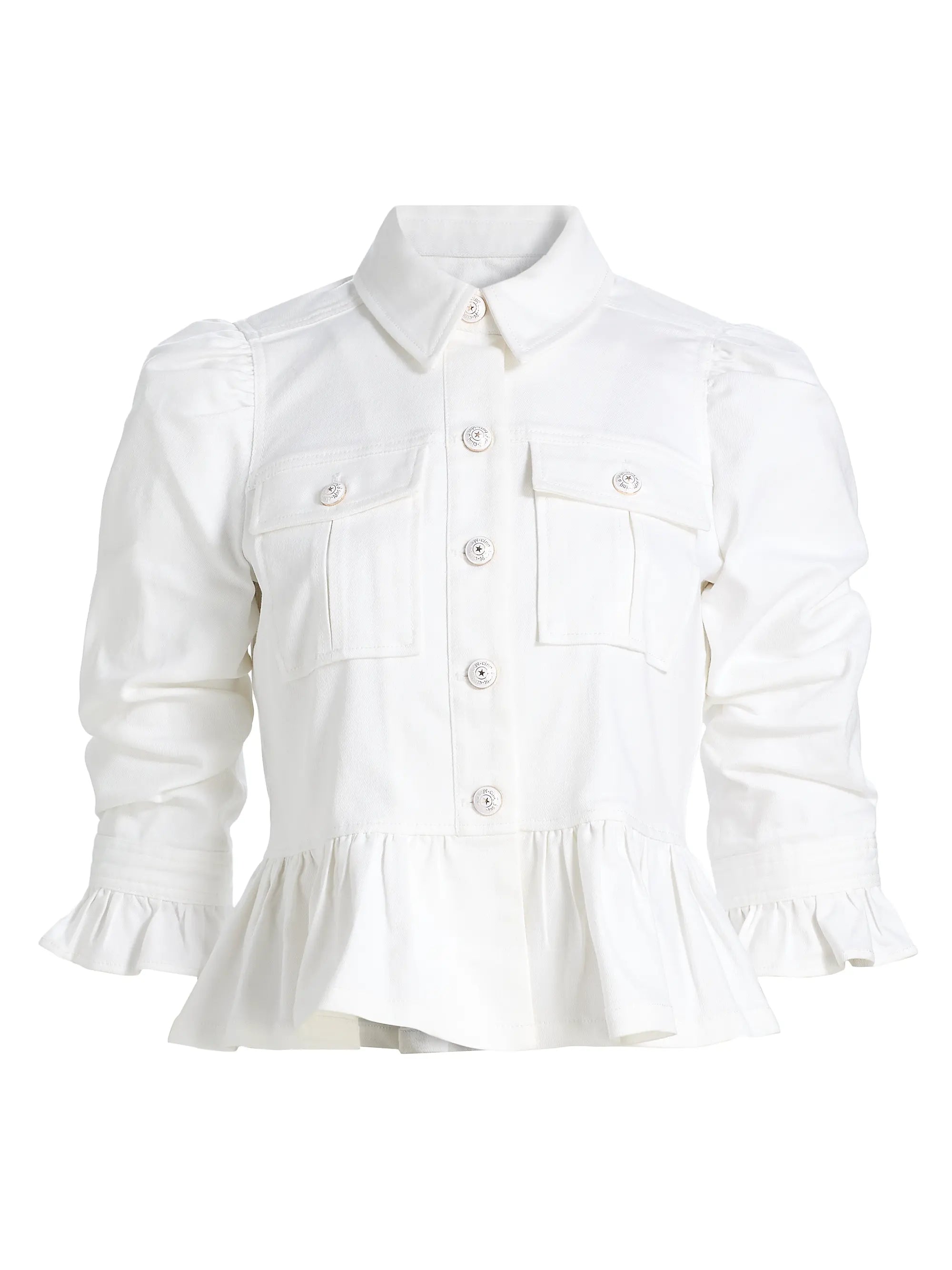 Cinq A Sept Delanie Ruffled Denim Jacket