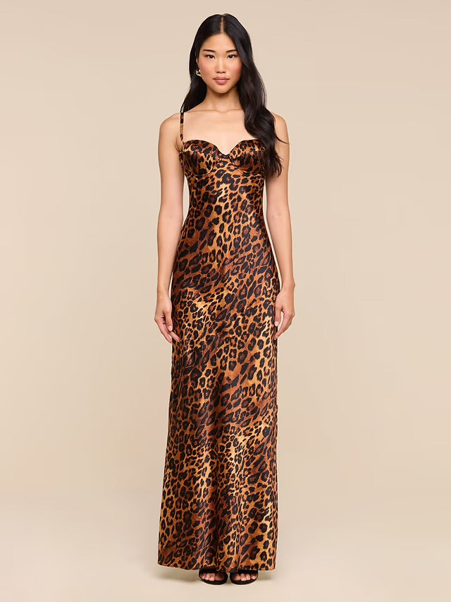 L’ Agence Sayla Bias Cut Maxi Dress