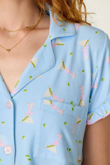 Pj Salvage Olive You Martini Print Short PJ Set